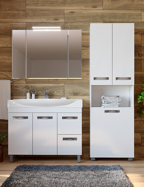 Тумба под раковину VIGO Plaza 100 см tn.PLA.MIR.100.2D.2Y