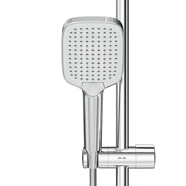 F078F700 Func, душ.система: см-ль-полка д/ванны/душа, душ.штанга, верхн. душ квадр., ручн.душ, хром