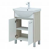 Тумба под раковину Aquanet Донна 60 белый дуб/белый (2 дверцы) 00273996