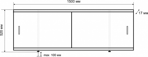Экран под ванну Emmy "Эко" 1,5 м