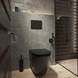 Клавиша смыва, универсальная, чёрная, Unisteel, 001, IDDIS, UNS01MBi77