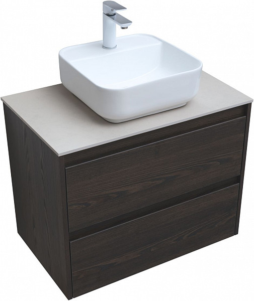 Тумба под раковину Aquanet Nova Lite 75 дуб черный (2 ящика) 00287895