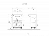 Тумба под раковину VIGO Alessandro 50 см tn.ALE.UYU.55.2D