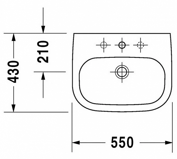 Раковина Duravit D-Code 23105500002
