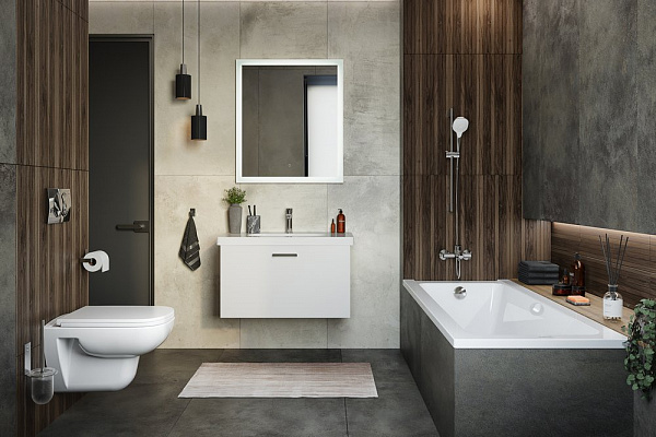 Комплект мебели Duravit тумба XBase + раковина D-Code 80 см