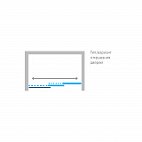 Душевая дверь "KOLLER POOL" трёхсекционная  TREND TT90G  900x1900 не прозрачная Grape 6мм хром