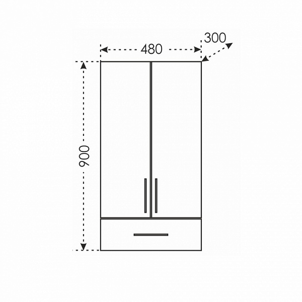 Подвесной шкаф над стиральной машиной Дублин 48/90 Санта 423002