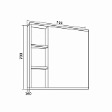 Зеркальный шкаф Grossman Форта 70 см 207002