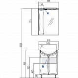 Тумба под раковину Акватон Джимми 52 см 1A068401DJ010