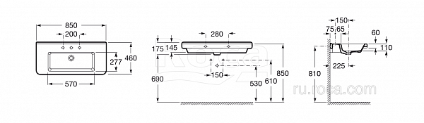 Раковина Roca Dama-N 85х46 327781000