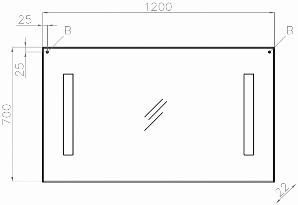 Зеркало Style Line  LED 120х70 с подсветкой