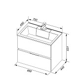Раковина для тумбы Aquanet Фортуна 70 НФ-00008286