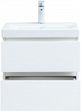Тумба под раковину Aquanet Беркли 50 белый глянец (2 ящика) 00302347