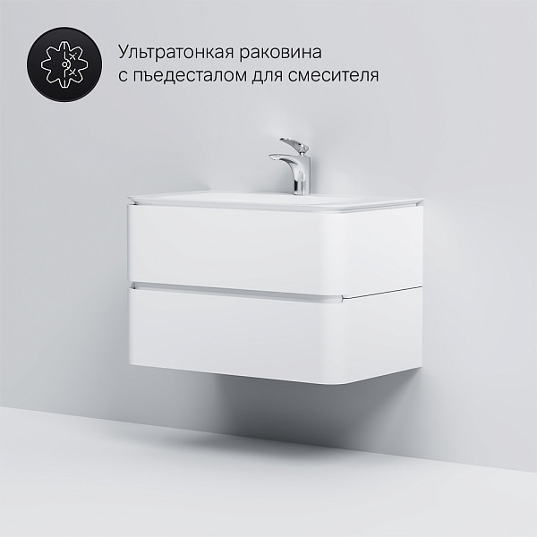 M30FHX0802WG Sensation, База под раковину, подвесная, 80 см, ящики, белый, глянцевая, шт