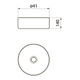 Умывальник Point Виктория 41 PN43063 круглый, белый