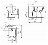 Биде напольное Ideal Standard Tempo T510201