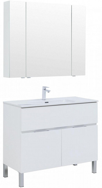 Мебель для ванной Aquanet Алвита New 100 1 ящик, 2 дверцы, белый матовый 00274184
