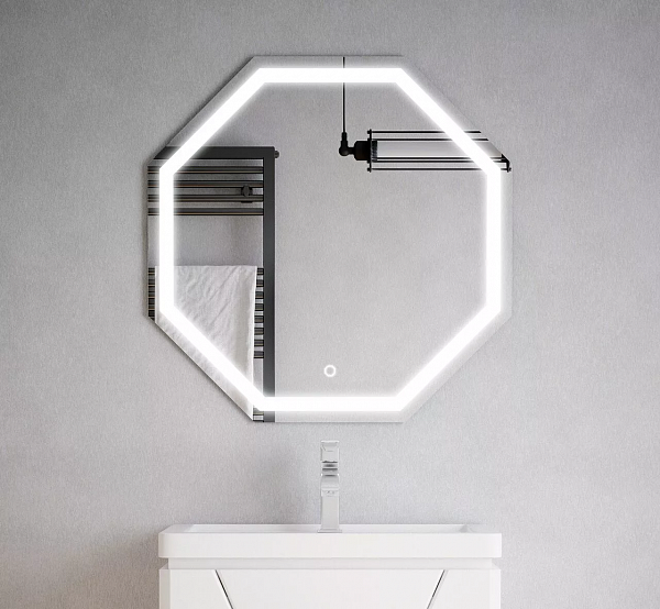 Зеркало Corozo LED "Каре 700х700" 8 граней, сенсор