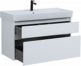 Тумба под раковину Aquanet Nova Lite 100 белый (2 ящика) 00242581