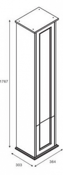 Шкаф - колонна Roca America Evolution W дуб светлый ZRU9302953