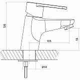 Смеситель CARI для раковины Cersanit 63025