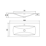 Раковина под тумбу Акватон - БЛЕНТ 100 1A708531BL010