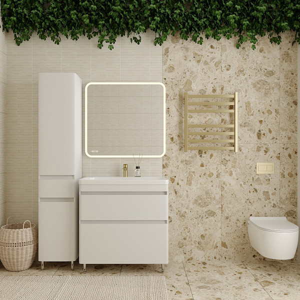 Тумба напольная Style line Атлантика 80, Люкс антискрейч, под раковину, PLUS