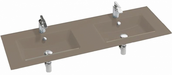 Двойная стеклянная раковина-столешница Jacob Delafon Vox 140x46 см EB2100-DD4