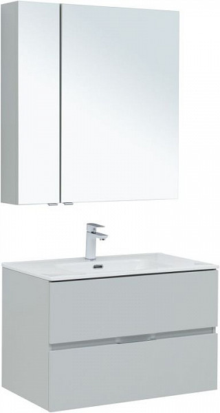 Мебель для ванной Aquanet Алвита New 80 2 ящика, серый 00274204