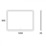 Зеркальная панель Skansen 105 с Led подсветкой