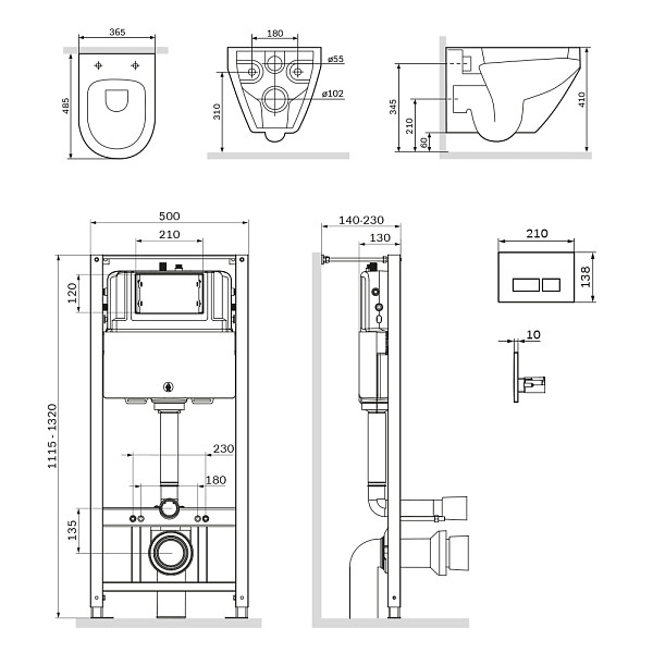 IS47001.701700 Инсталл с клав Pro S белый с подв унит Spirit V2.0 FlashClean с сид м/л