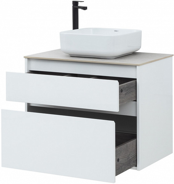 Тумба под раковину Aquanet Nova Lite 75 белый (2 ящика) 00242272