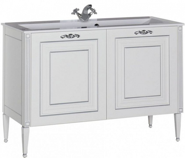 Тумба под раковину Aquanet Паола 120 белый/серебро 00181763