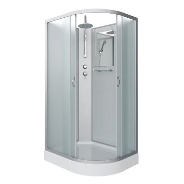 Душ.каб. NG-3312-14LBKT (1200х800х2100-2400) низкий поддон(13см) стекло МАТОВОЕ 3 места