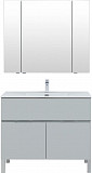 Мебель для ванной Aquanet Алвита New 100 1 ящик, 2 дверцы, серый 00273990