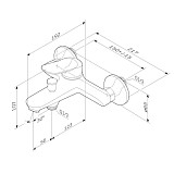 F85C10000 Sunny, смеситель для ванны и душа, хром, шт