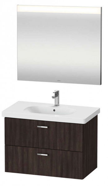 Комплект мебели Duravit тумба XBase + раковина D-Code 80 см