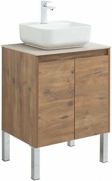 Тумба под раковину Aquanet Nova Lite 60 дуб рустикальный (2 дверцы) 00298849