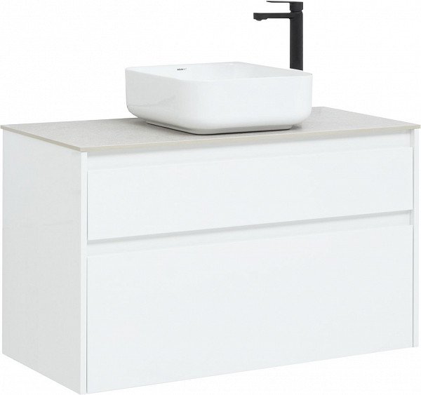 Тумба под раковину Aquanet Nova Lite 100 белый (2 ящика) 00242581