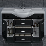 Тумба под раковину Монарх 105 черная Санта 700162