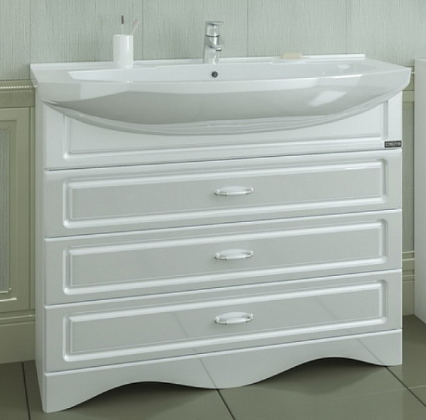 Тумба под раковину Верона 105 3 ящика напольная Санта 700118