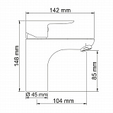 Смеситель для раковины Wasserkraft Leine 3503