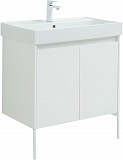 Тумба под раковину Aquanet Nova Lite 75 белый глянец (2 дверцы) 00298850