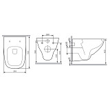 C851701SC X-Joy подвесной унитаз FlashClean с сиденьем микролифт