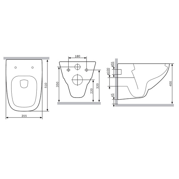 C851701SC X-Joy подвесной унитаз FlashClean с сиденьем микролифт