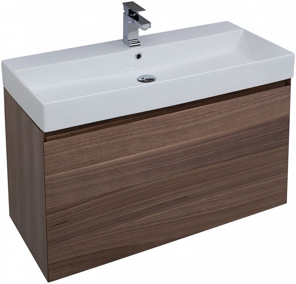 Тумба под раковину Aquanet Нью-Йорк 100 орех 00203949
