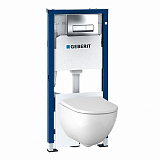 Унитаз с инсталляцией Geberit Acanto 500.128.21.A с горизонтальным выпуском