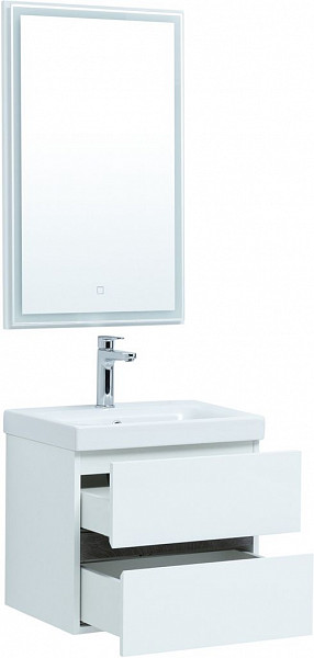 Тумба под раковину Aquanet Беркли 50 белый/дуб рошелье 00254288