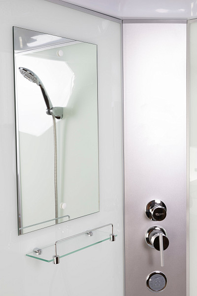 Душ.каб. NG-33094-14LG (1000х900х2150) средний поддон (26см) стекло МАТОВОЕ 4 места