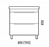 Тумба Corozo "Мадисон 80 Z2", Люкс белая, Сомо 80 / Фостер 80